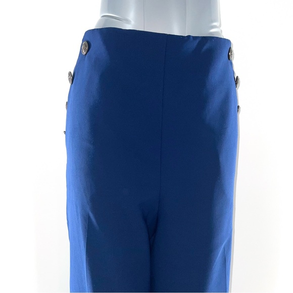 Torrid Studio Dark Blue Wide-Leg Sailor Pants w/Metallic Anchor Theme Buttons - Picture 2 of 13